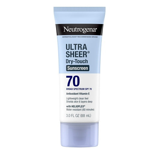 Kenvue Neutrogena Ultra Sheer Dry-touch Sunscreen Spf 70 Lotion 4 - 3 - 3 Fo - 3 Fluid Ounce - 12 Per Case