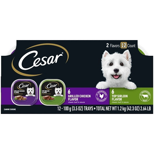 Mars Petcare Cesar Variety Pack Dog Food Beef & Poultry 2 - 2.65 Pound