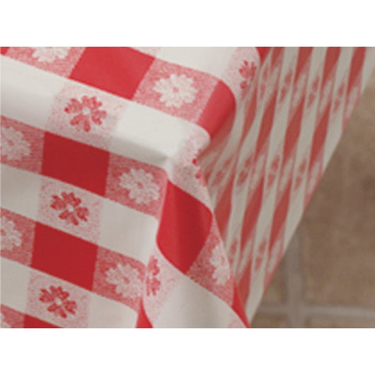 Hoffmaster Tablecover Plastic Red Gingham 40 Inch X 100 Foot Roll - 1 Per Case