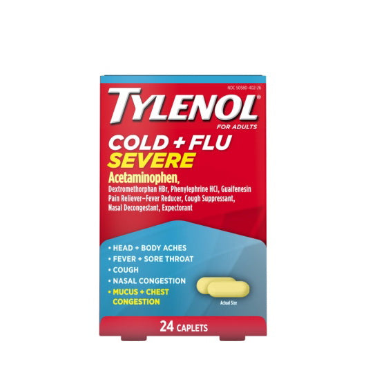Kenvue Tyl Cl Flu Cold & Flu Severe 8 - 6 - 24 Cnt - 24 Count - 48 Per Case