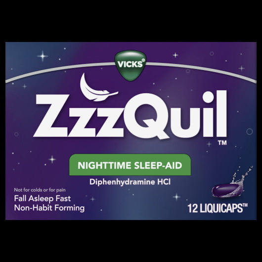 P&g Retail- Health & Beauty Vicks Zzzquil Night Time Sleep Aid Liquicaps 4 - 6 - 12 Cnt - 12 Count - 24 Per Case