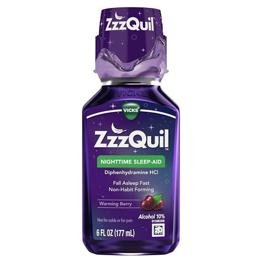P&g Retail- Health & Beauty Vicks Zzzquil Night Time Sleep Aid Liquid 1- 3 - 12 Cnt - 12 Count - 1 Per Case
