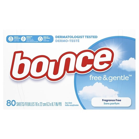 P&g Retail Bounce Dryer Sheet Free & Se - 80 Count - 9 Per Case
