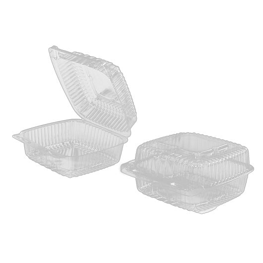 Handi-foil Of America 6" Square Deep Plastic Container - 1 Per Case