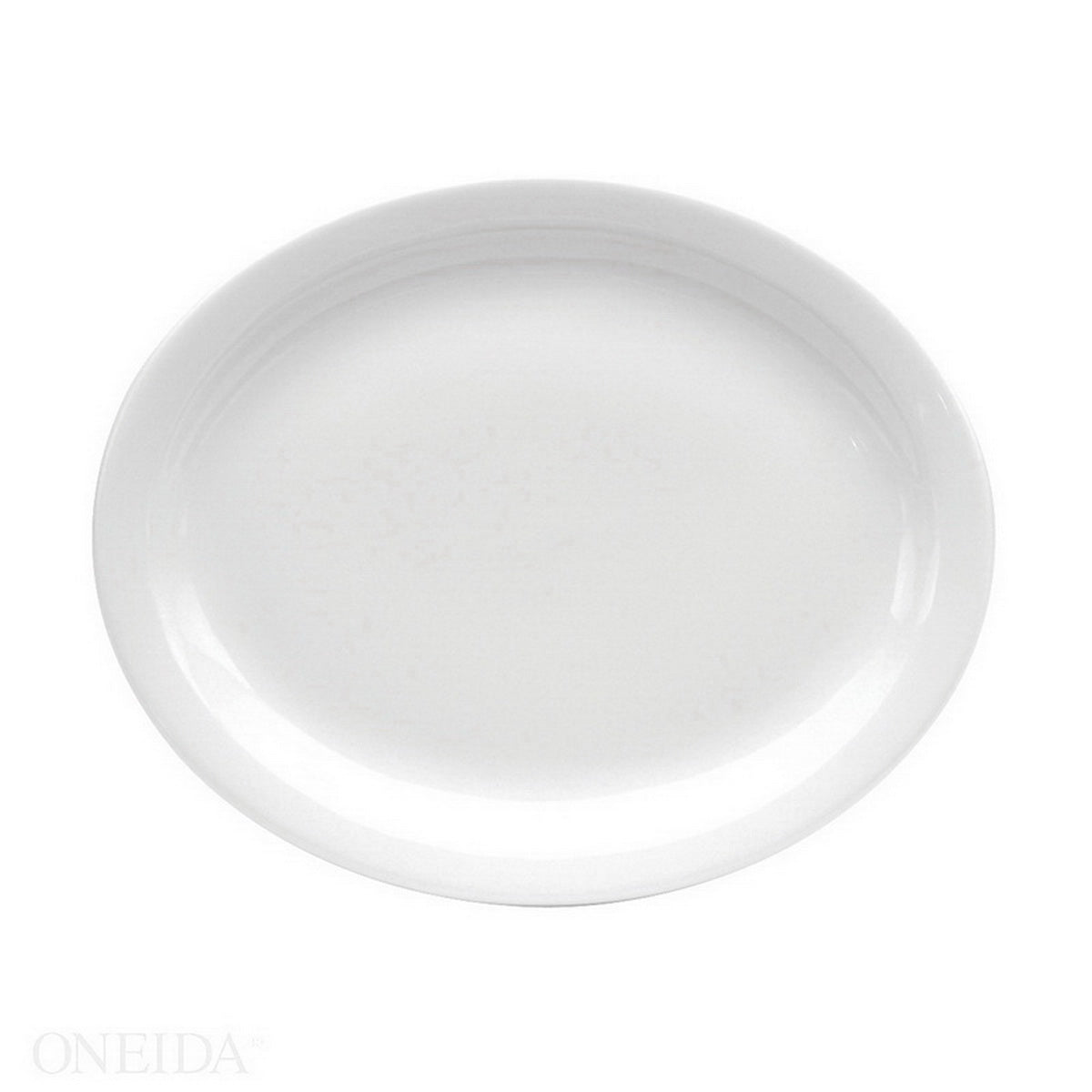 Oneida 13.25 Inch Buffalo Cream White Narrowrim Platter 1 - 12 Each - 1 Per Case