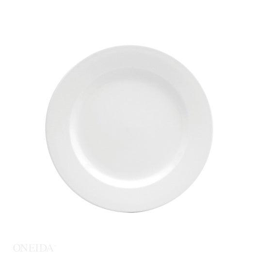Oneida 9 Inch Buffalo Cream White Rolled Edge Plate 1 - 24 Each - 1 Per Case