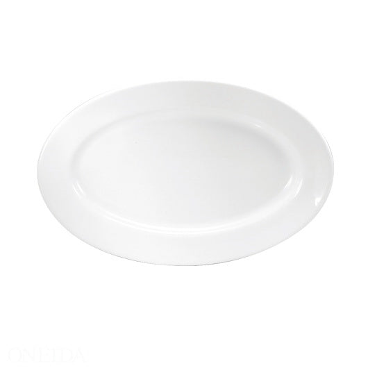 Oneida Buffalo 13 5/8 Inch Buffalo Cream White Rolled Edge Platter 1 - 12 Each - 1 Per Case