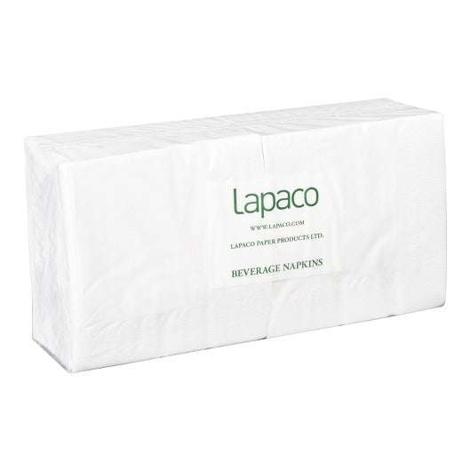 Lapaco Beverage Napkin 2 Ply White 5 X 200 - 1 Per Case