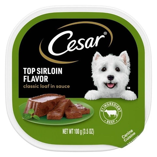Mars Petcare Cesar Canine Cuisine Dog Food Top Sirloin Flavor in Sauce 24 - 3.5 Ounce