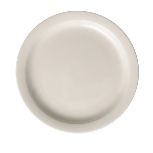 Oneida 9 Inch Narrow Rim Cream White Narrow Rim Plate 1 - 24 Each - 1 Per Case