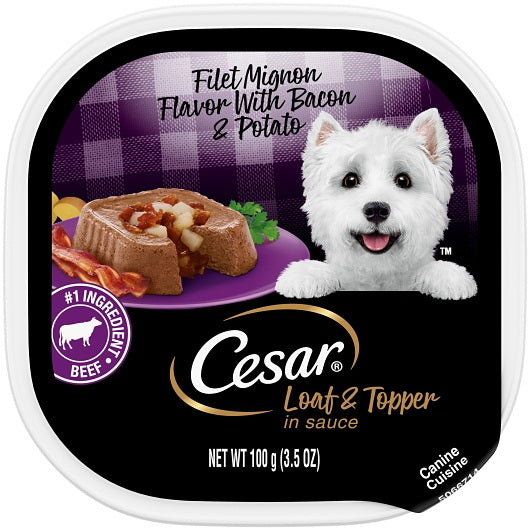 Mars Petcare Cesar Canine Cuisine Filet Mignon Flavor with Bacon and Potato 24 - 3.5 Ounce