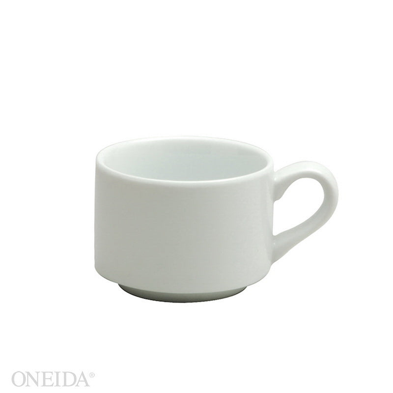 Oneida Buffalo Bright White Undecorated Rolled Edgestacking Cup 7 1/2" Ounce 1 - 36 Each - 1 Per Case