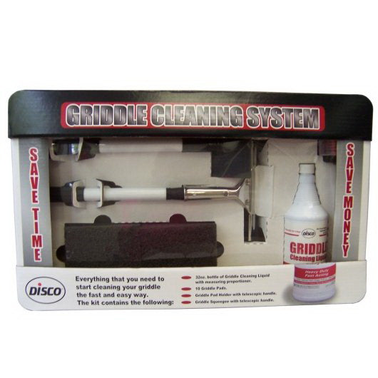 Disco Inc. Includes 32 Ounce Bottle with Measuring Proportioner Ten 3 Ounce Packets of Griddle Cleaning Liquid Ten Gr