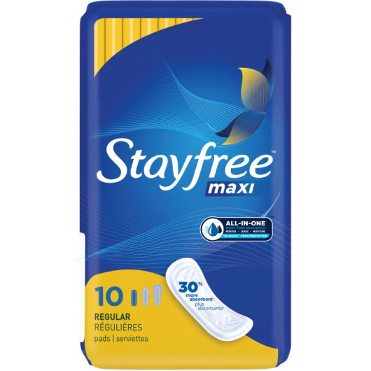 Edgewell Personal Care Stayfree Pads Maxi Regular 12-10 Count