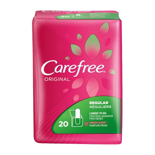 Edgewell Personal Care Carefree Pantiliner Regular Scented W/ Baking Soda 18 - 20 Cnt - 20 Count - 18 Per Case
