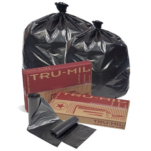 Pitt Plastics/inteplast 36 X 58 1.8 Mil 55 Gallon Black Star Perf Roll 50(5/10 Count - 55 Gallon Bags) No Print