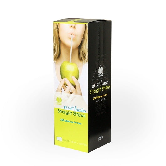 Goldmax Industries Inc Goldmax Unwrapped 10.25 Inch Jumbo Translucent Straw 10 - 250 Each - 10 Per Case