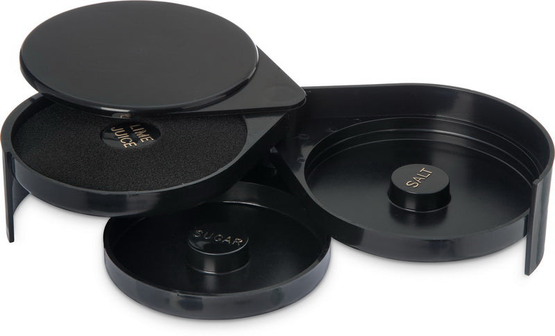 Carlisle Foodservice Products Carlisle Foodservice 3 Tier Glass Rimmer Black 1 - 12 Each - 1 Per Case