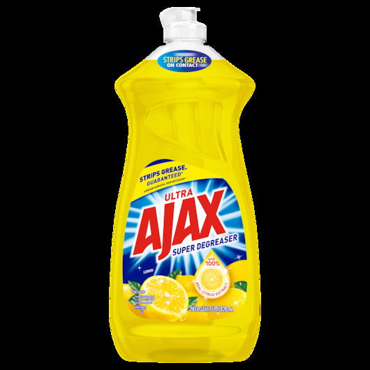 Colgate-palmolive Ajax Original Dishwashing Liquid Lemon 9 - 28 Fo - 28 Fluid Ounce - 9 Per Case
