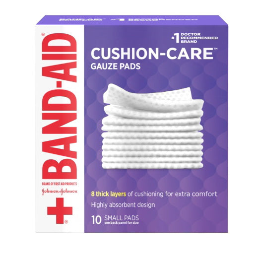 Kenvue Johnson & Johnson Cushion Care 8 Thick Layers Pad Small Gauze Box 8 - 3 - 10 Cnt - 10 Count - 24 Per Case
