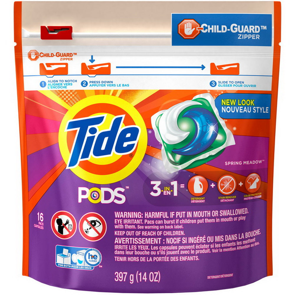 P&g Retail Tide Spring Meadow Laundry Detergent Liquid Pods 6 - 16 Cnt - 16 Count - 6 Per Case