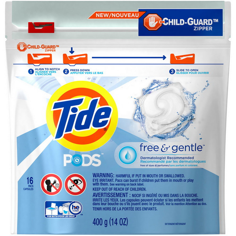 P&g Retail Tide Free & Gentle Laundry Detergent Liquid Pod 6 - 16 Cnt - 16 Count - 6 Per Case