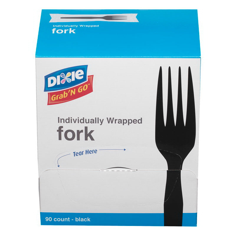 Dixie Products Dixie(r) Medium-weight Polystyrene Disposable Plastic Forks Grab-n-go(r) By Gp Pro Individually Wra - 90 Count - 6 Per Case