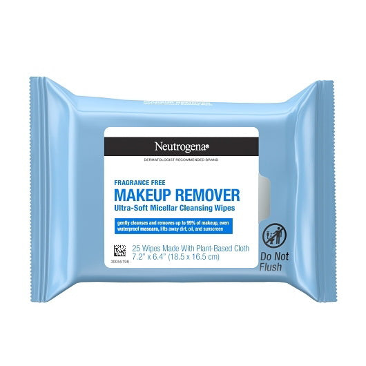 Kenvue Neutrogena Makeup Remover Cleansing Towelettes Fragrance-free 6 - 25 Cnt - 25 Count - 6 Per Case
