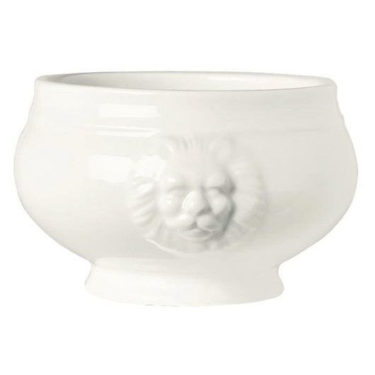 Libbey Dinnerware Libbey Bedrock Ovenware 15 Ounce Lion Head Bowl 5.75" - Ultra Bright White 1 - 12 Each