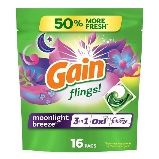 P&g Retail Gain Detergent Liquid Pods Fling 6 - 11 Ounce
