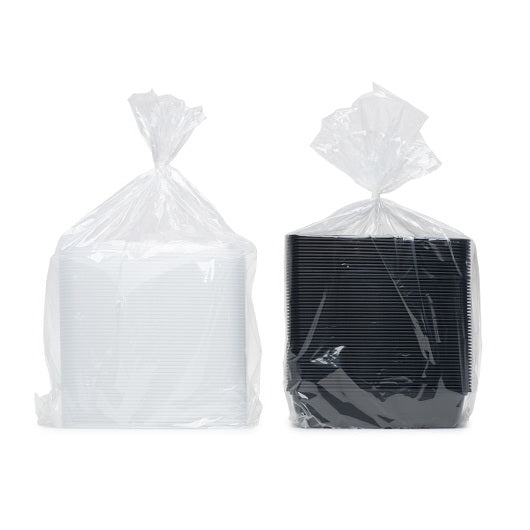 Cube Packaging Cubeware 56 Ounce Rectangular Black & Clear Vented Lid