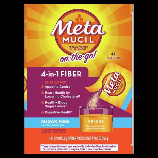 P&g Retail- Health & Beauty Metamucil Fiber Supplement Sugar Free Orangepowder 2 - 6 - 44 Cnt - 44 Count - 12 Per Case