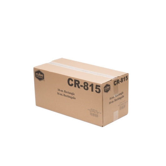 Cube Packaging Cubeware 16 Ounce Rectangular Green Container with Clear Lid