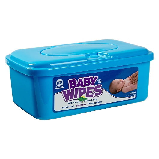 Amercare Royal Baby Wipe Unscented Pkd 12/80 - 12 Per Case