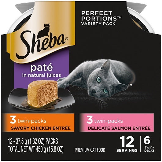 Mars Petcare Sheba Pate Chicken & Salmon 2 - 1 Pound