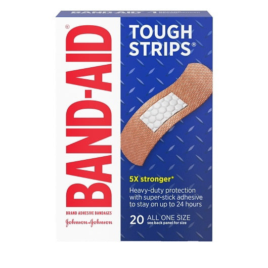 Kenvue Band Aid Tough Strips Bandages Box 4 - 5 - 20 Cnt - 20 Count - 20 Per Case