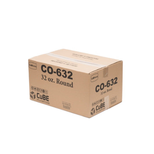 Cube Packaging Cubeware 32 Ounce Bulk Pack Round Black Container