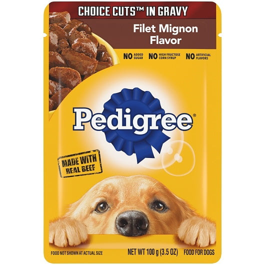 Mars Petcare Pedigree Filet Mignon Flavor in Beef Gravy 16 - 3.5 Ounce