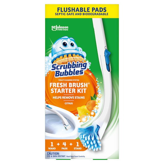 S.c. Johnson Consumer Scrubbing Bubbles Fresh Brush Starter Kit with Stand 4 - 5 Cnt - 5 Count - 4 Per Case