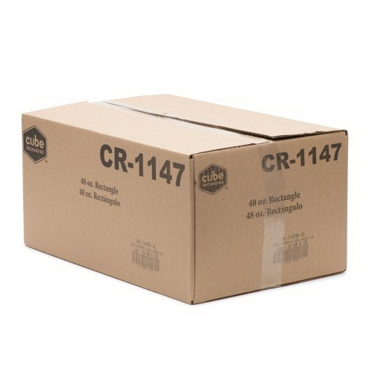 Cube Packaging Cubeware 48 Ounce Rectangular Container with Clear Vented Lids