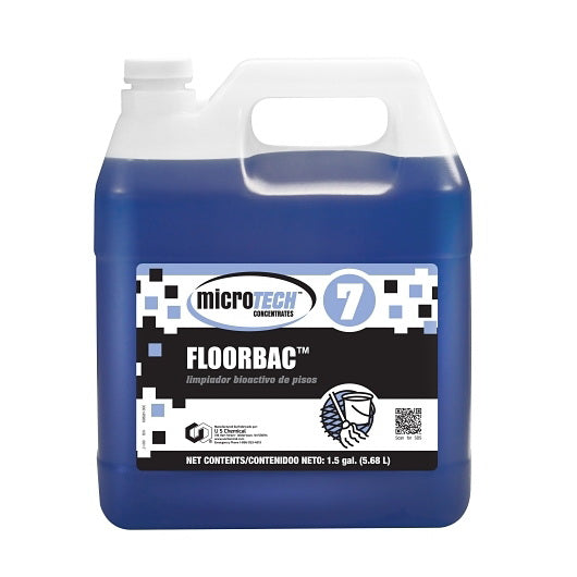 U S Chemical Microtech Floorbac Floor Cleaner 1 - 1.5 Ga - 1.5 Gallon - 1 Per Case
