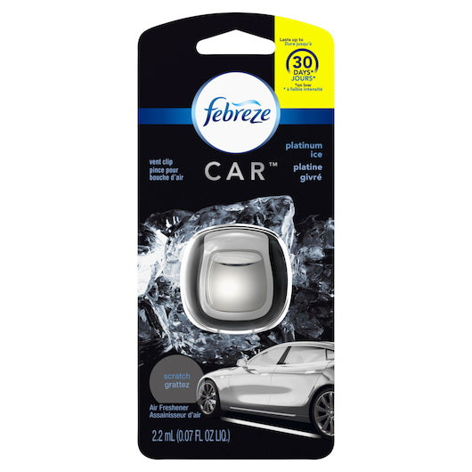 P&g Retail Febreze Car Vent Clip Platinum Ice 8 - 0.07 Fo - 0.07 Fluid Ounce - 8 Per Case