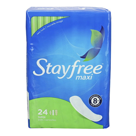 Edgewell Personal Care Stayfree Maxi Pads Super 6 - 24 Cnt - 24 Count - 6 Per Case