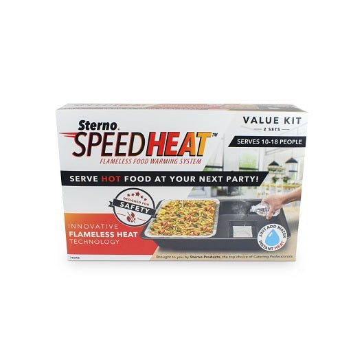Sterno Products Speedheat Value Kit Flameless Food Warming System - 4-2 Pack - 4 Per Case