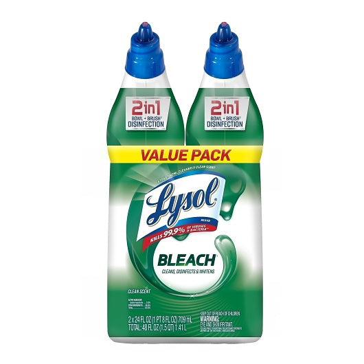 Reckitt Hygiene & Home Lysol(r) Toilet Bowl Cleaner - with Bleach Twin Pack 4/(2 X 24) Fl. Oz - 24 Fluid Ounce - 4 Per Case