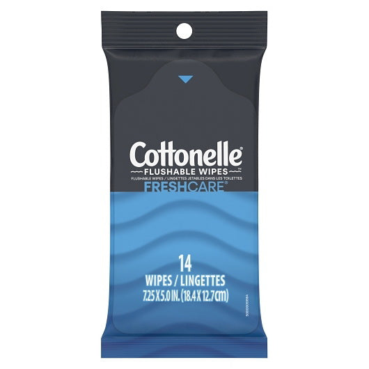 Kimberly Clark Cottonelle Frshcr Onthego Flshbl Wipe Peel&rseal 14 Fsc Mix Sgsch Coc 005460 - 14 Count - 24 Per Case