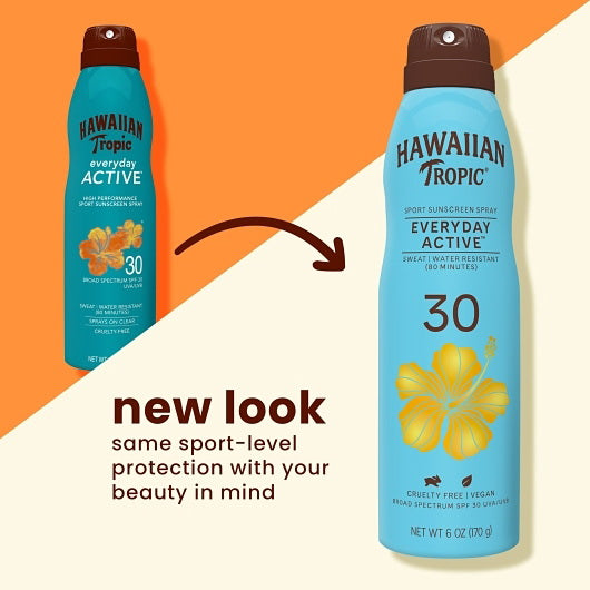 Edgewell Personal Care Hawaiian Tropic Sport Sunscreen Spf 30 Spray 4 - 3 - 6 Ounce