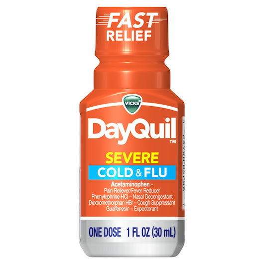P&g Retail- Health & Beauty Vicks Dayquil Severe Multi Sympton 4 - 8 - 1 Fo - 1 Fluid Ounce - 32 Per Case
