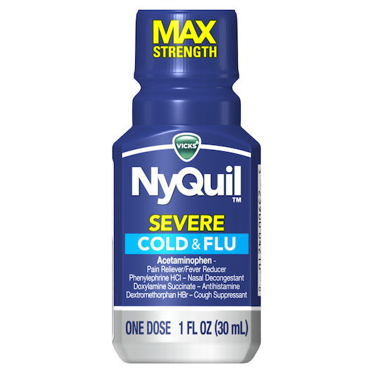 P&g Retail- Health & Beauty Vicks Nyquil Severe Multi Sympton 4 - 8 - 1 Fo - 1 Fluid Ounce - 32 Per Case