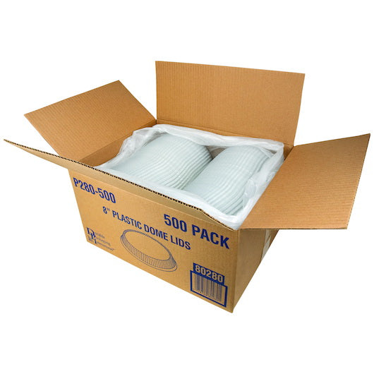 Durable Packaging 8 Inch Round Dome Lid 1 -500 Each - 1 Per Case